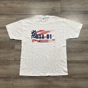 Vintage 3 Doors Down Shirt Men’s XL Tour Rock Band Licence Plate 2005 White